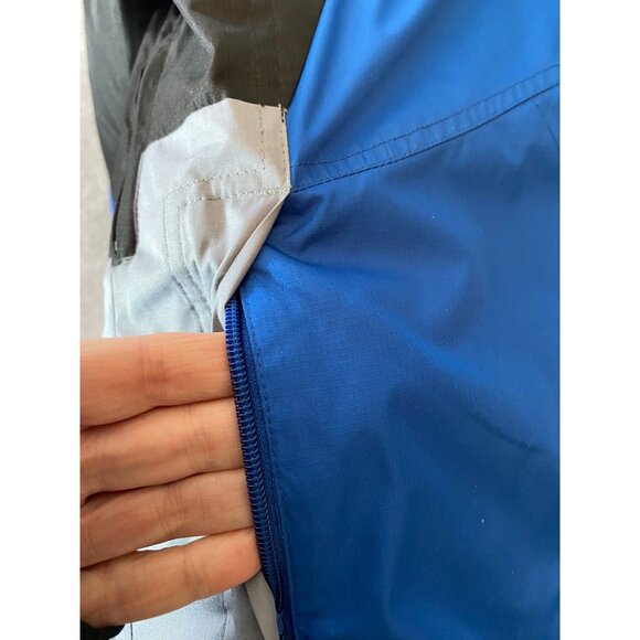 Starter Mens Large Hooded Winter Jacket Blue & Black Zip Off Hood Large - Picture 8 of 15